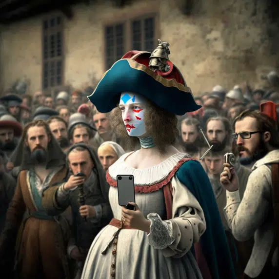 The featured image for this article was created in seconds using Midjourney's Discord channel using the prompt: ‘Vive la revolution content marketing AI revolution French 17th century.” However, don't try to replicate this at home, as no two results are the same.